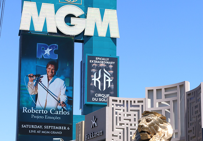 Roberto Carlos se apresenta no MGM Grand Arena, em Las Vegas