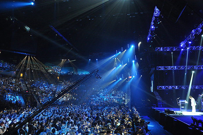 Roberto Carlos se apresenta no MGM Grand Arena, em Las Vegas