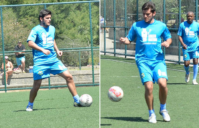 Bruno Gissoni e José Loreto jogam partida de futebol em prol da sustentabilidade