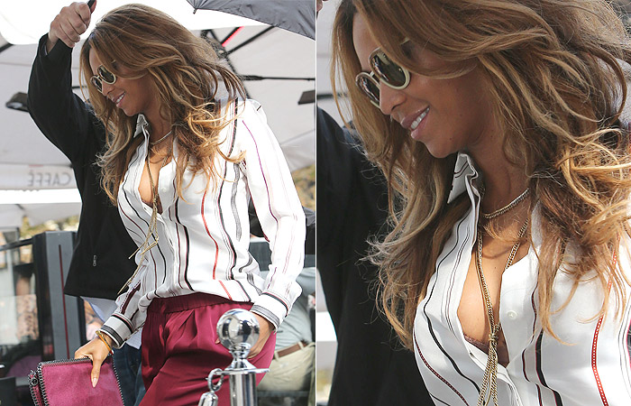 Grávida? Beyoncé passeia por Paris usando roupa mais larga