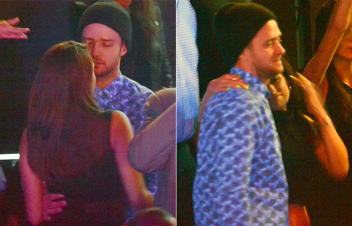 Justin Timberlake aparece soltinho na noite, flertando com mulher misteriosa