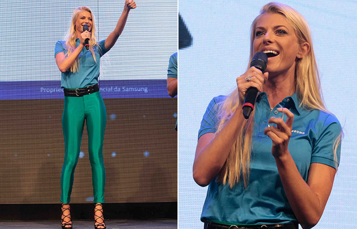 Caio Castro e Caroline Bittencourt ostentam beleza em evento em São Paulo 