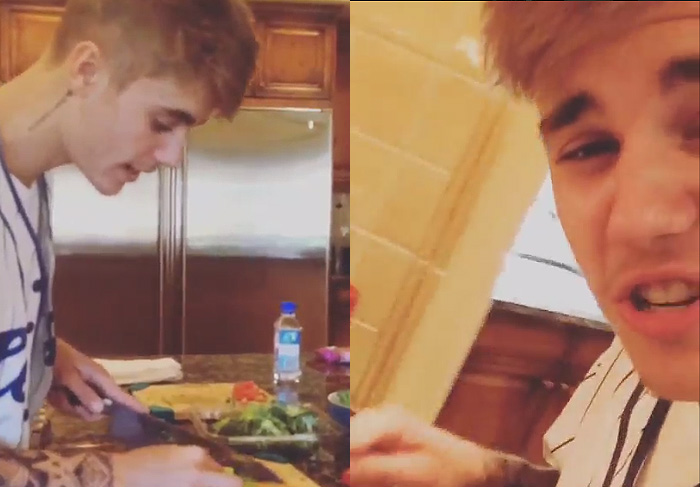 Justin Bieber vai pra cozinha pra agradar Selena Gomez