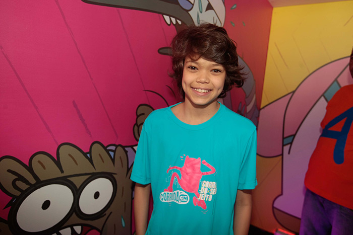Pedro Henrique, de Chiquititas, participou da corrida entre pais e filhos do Cartoon Network
