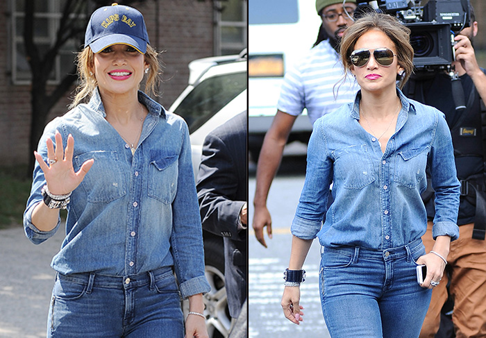 Jennifer Lopez visita sua antiga casa no Bronx