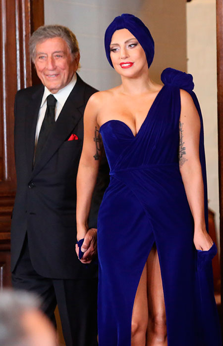 Lady Gaga e Tony Bennett se reúnem na Bélgica para falar sobre novo álbum