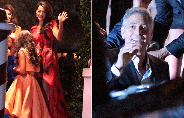 Amal Alamuddin e  George Clooney ensaiam cerimônia na Itália