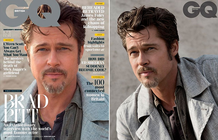 Brad Pitt fala sobre profissão, Jolie e filhos, em entrevista à revista GQ