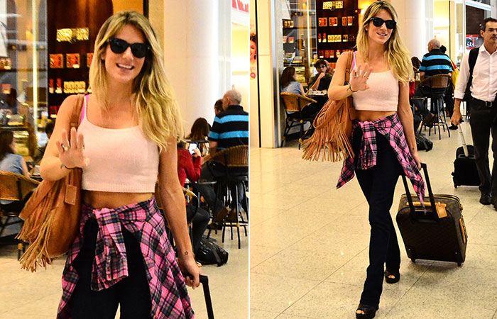  Giovanna Ewbank esbanja beleza em aeroporto carioca 