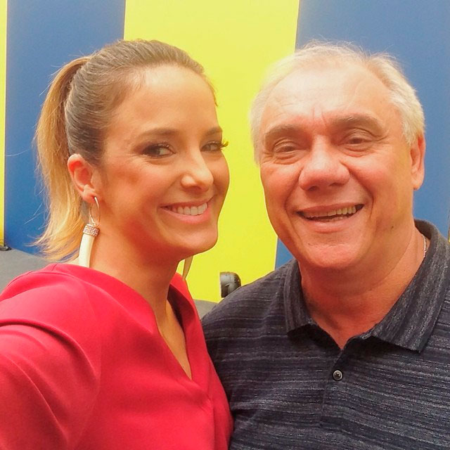  Ticiane Pinheiro faz selfie com Marcelo Rezende