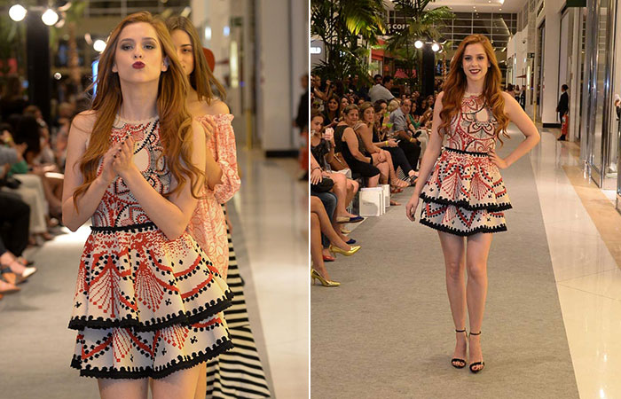 Sophia Abrahão desfila poderosa em evento de moda