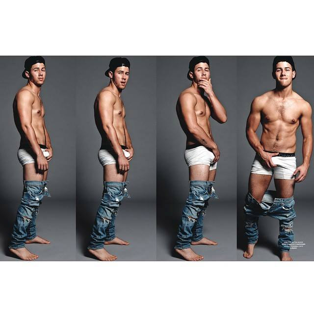 Ui! Nick Jonas sensualiza em campanha de cuecas