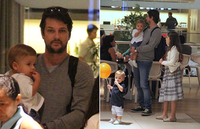  Marcelo Serrado lancha com os filhos em shopping carioca