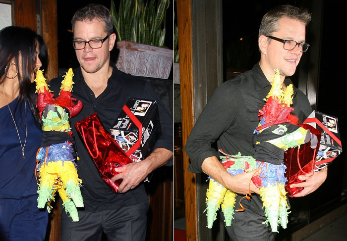Matt Damon ganha pinhata mexicana de presente de aniversário