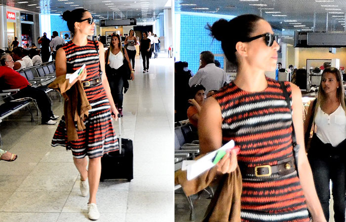 oridente, Camila Pitanga embarca em aeroporto carioca 