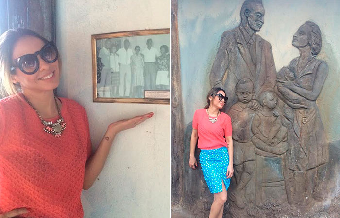 Alinne Rosa visita a casa onde Pelé passou sua infância: 'Estou encantada'