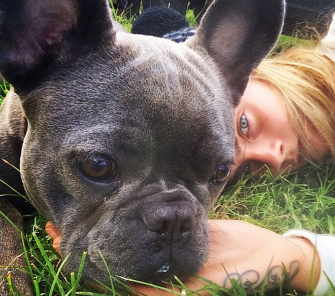 Cara Delevingne lamenta a morte de seu cãozinho nas redes sociais