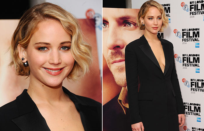 Jennifer Lawrence esbanja sex appeal com decotão 