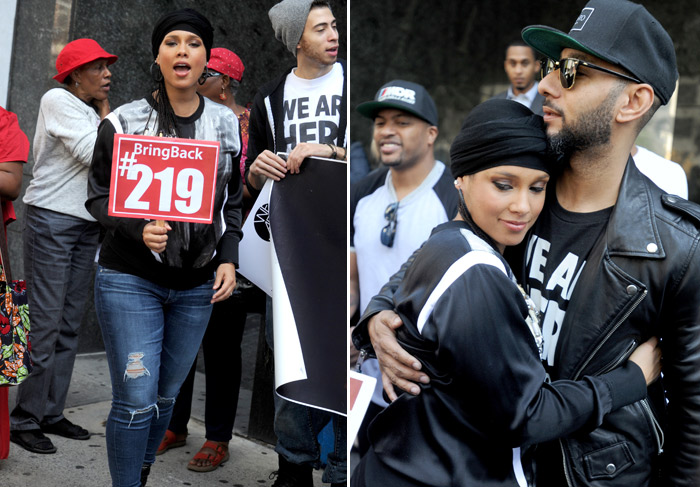 Alicia Keys participa de protesto em Nova York