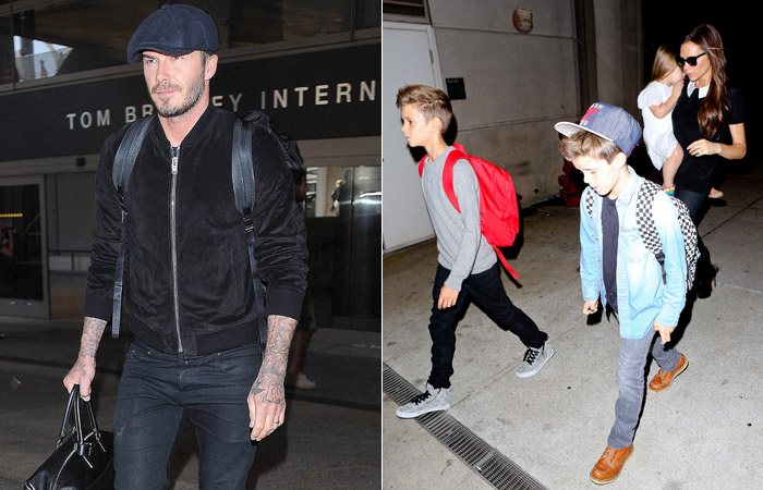 David Beckham chega todo estiloso a Los Angeles