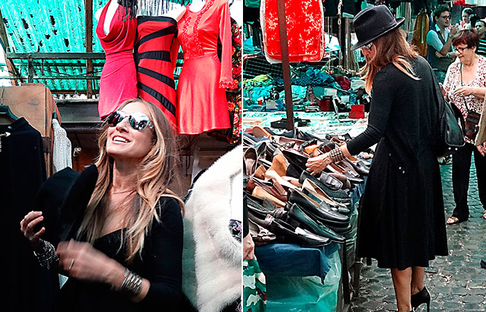  Sarah Jessica Parker faz compras em mercadão de Roma, na Itália 