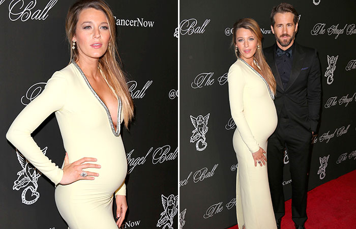 Blake Lively exibe a barriguinha da gravidez em evento em Nova York 