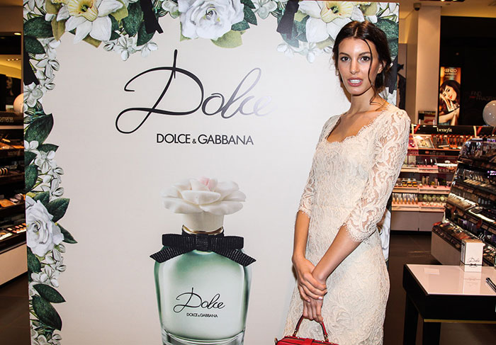 Kate King lança perfume da Dolce & Gabbana em São Paulo