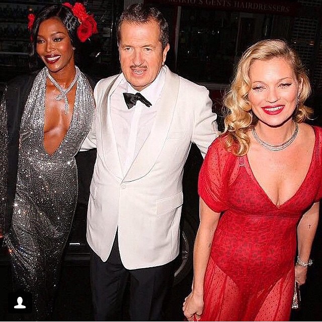 Mario Testino celebra seu aniversário com Naomi Campbell e Kate Moss