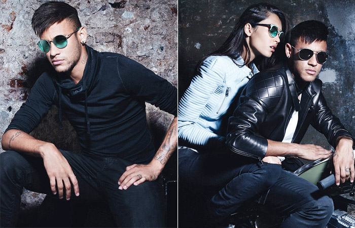 Neymar mostra seu lado 'modelo' em fotos para a marca de óculos Police