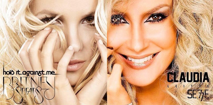Claudia Leitte é acusada de copiar capa de disco de Britney Spears 