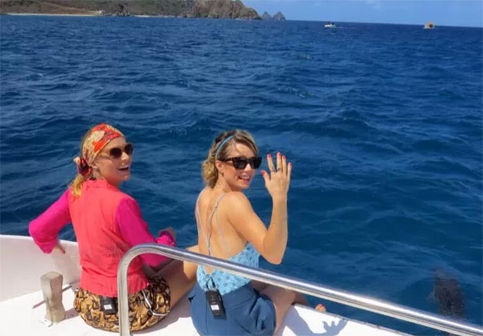 Grazi Massafera e Mariana Ximenes viajam para Noronha com Angélica