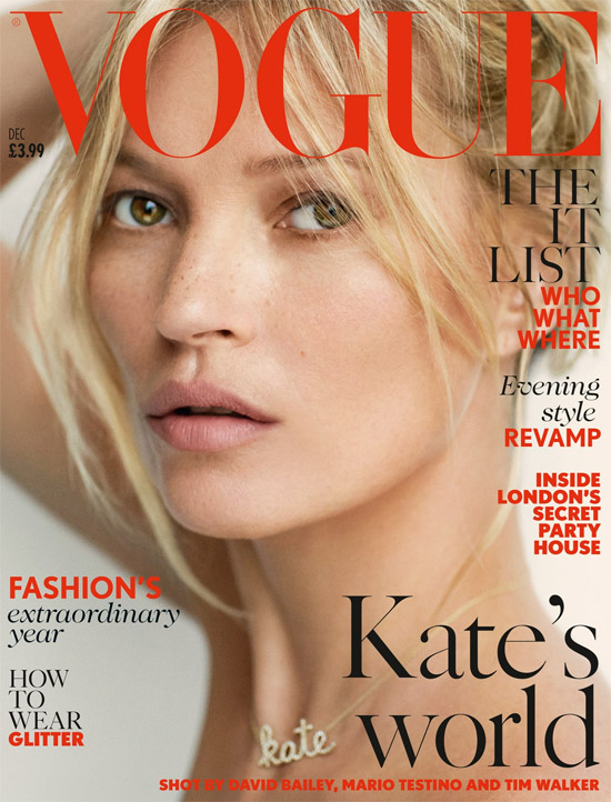 Mais uma vez, Kate Moss arranca elogios ao posar para Vogue britânica