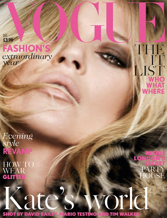 Mais uma vez, Kate Moss arranca elogios ao posar para Vogue britânica