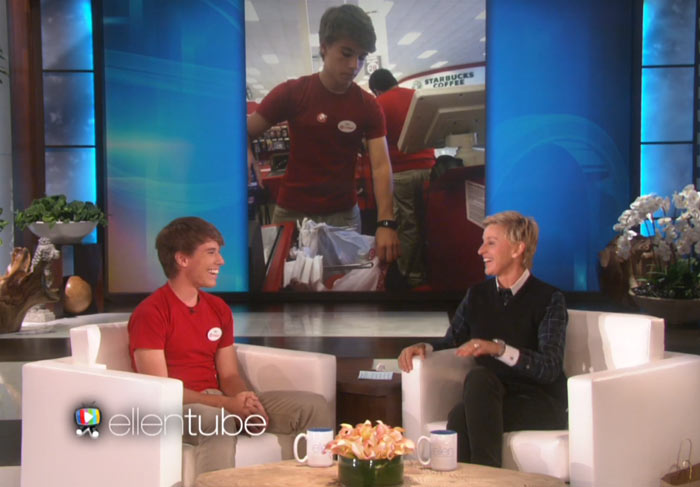 Sósia de Justin Bieber, Alex da Target vai ao programa de Ellen DeGeneres 