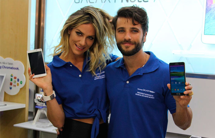 Lindos! Giovanna Ewbank e Bruno Gagliasso marcam presença em lançamento de loja