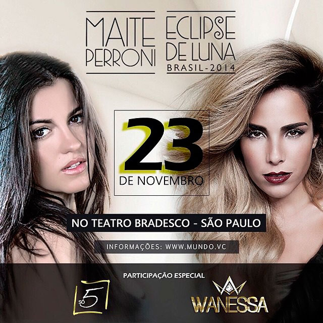 Wanessa confirma presença no show de Maite Perroni em São Paulo