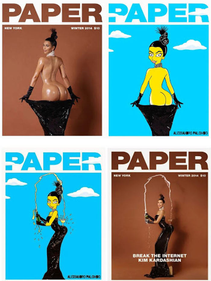 Capa polêmica de Kim Kardashian ganha versão Simpson