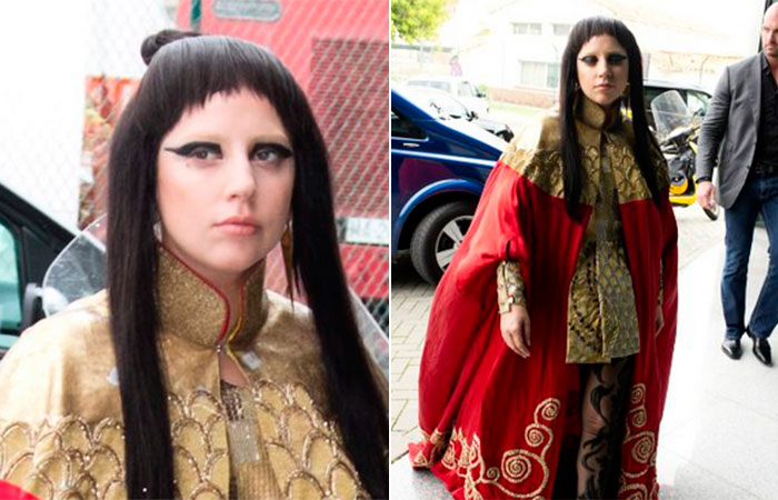 ady Gaga usa look oriental na Espanha