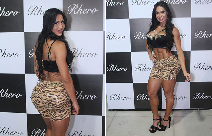 Gracyanne Barbosa deixa as pernas à mostra em evento