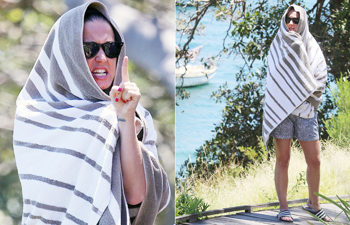 Katy Perry se irrita com paparazzi em passeio na Austrália