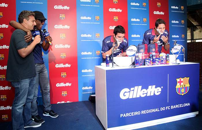 ) Luciano Huck apresenta evento da Gillette em parceria com o Barcelona