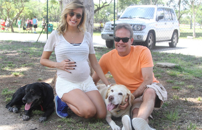 Luisa Mell participa de encontro entre grávidas e cães no Ibirapuera