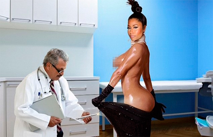  Nicki Minaj faz brincadeira com foto de Kim Kardashian