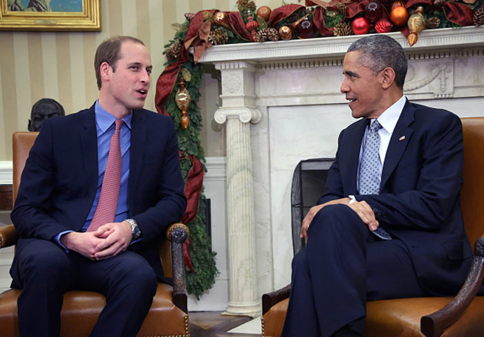 Príncipe William se reúne com Barack Obama