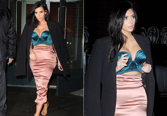 Kim Kardashian ousa em look para jantar beneficente em Nova York