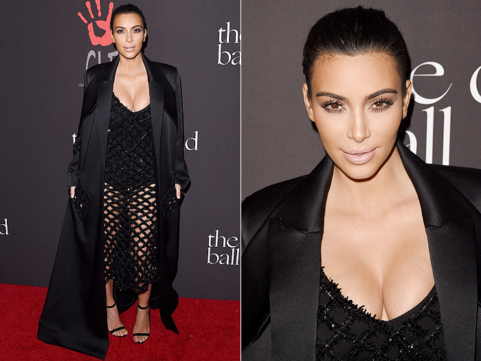 Kim Kardashian usa look duvidoso em baile de Rihanna