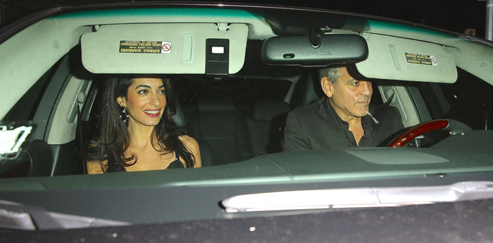 George Clooney e Amal Alamuddin curtem a noite de Los Angeles