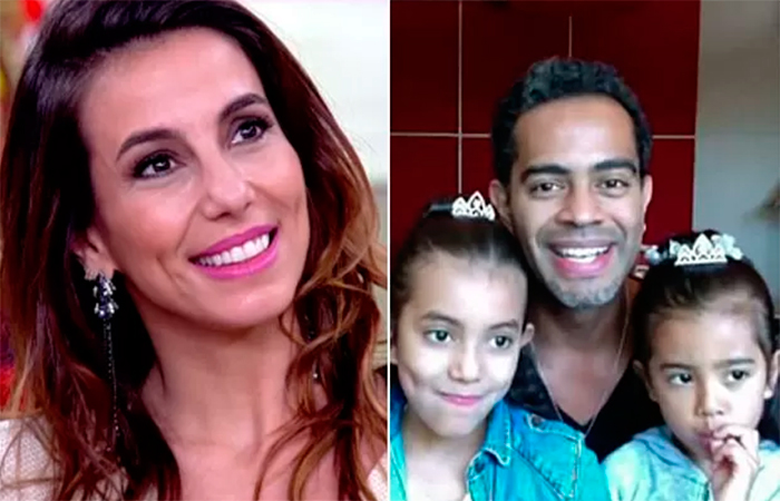 Tânia Khalill é surpreendida pela família em palco de programa de televisão