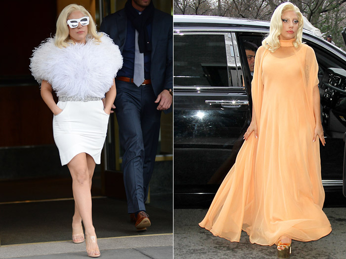 Lady Gaga esbanja estilo com vestidos estilosos