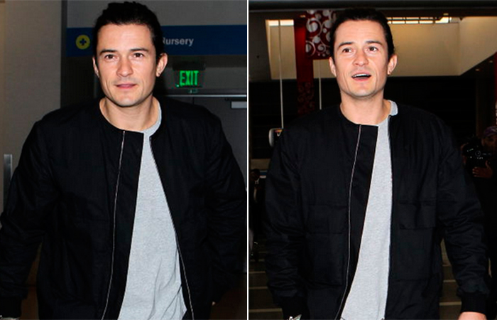 Orlando Bloom chega em Los Angeles e aparenta mais velho